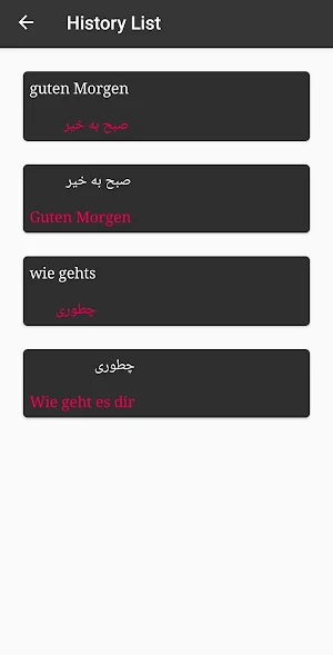 Persian-German Translator Screenshot 2