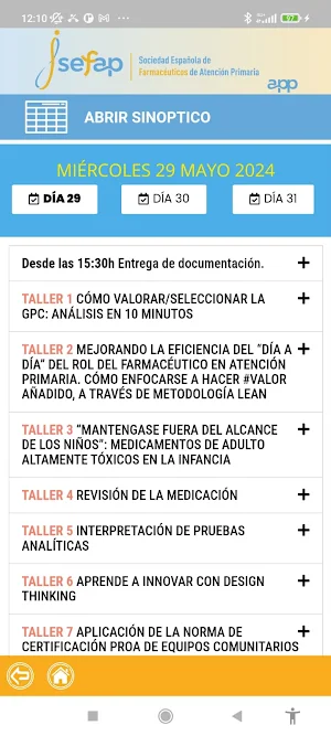 SEFAP Congreso Screenshot 1