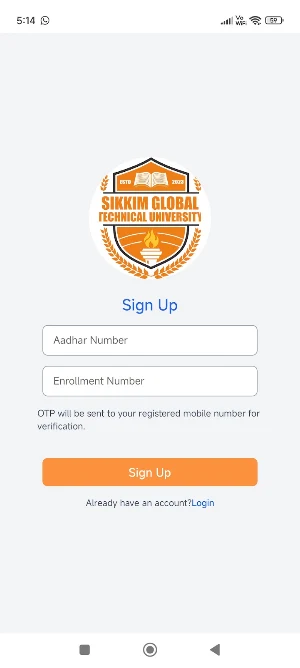 Student Application - SGTU Screenshot 0