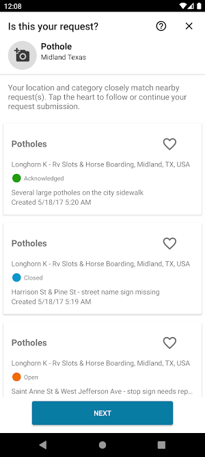 SeeClickFix Midland Screenshot 3