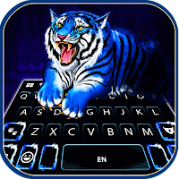 Roaring Neon Tiger Keyboard Ba