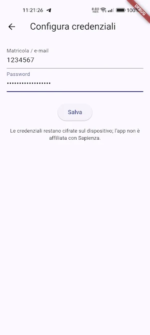 Sapienza Wi-Fi Auto Login Screenshot 2