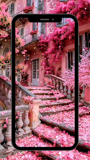 pink flower wallpaper Screenshot 0