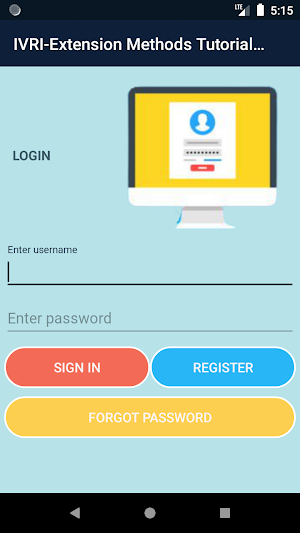IVRI-Extension Methods Tutorial Quiz App Screenshot 0