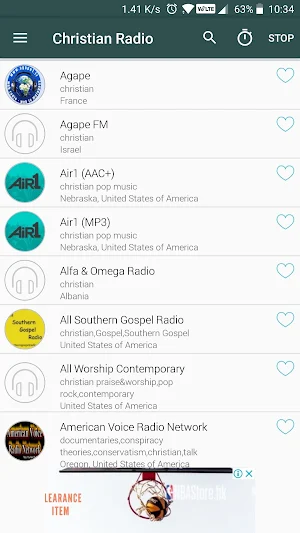 Christian Radio Stations Screenshot 0