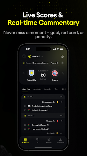 FlowScore - Live Sport Scores Screenshot 1