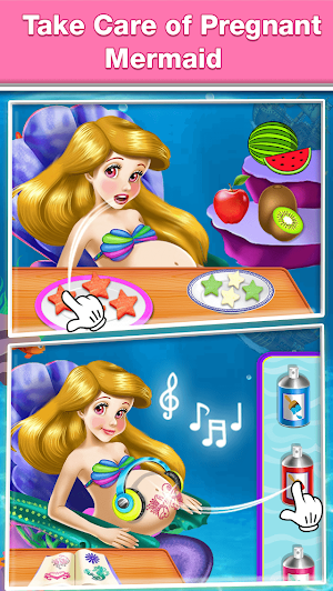 Pragnant Mermaid Care Newborn Baby Screenshot 0