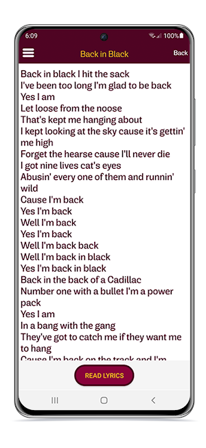 AC/DC Lyrics & Wallpapers Screenshot 3