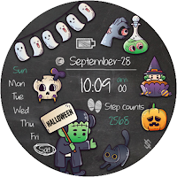 BFF28-Halloween Zombie & Witch