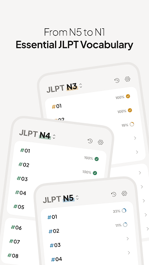 JLPT Vocab - Japanese N1 to N5 Screenshot 0