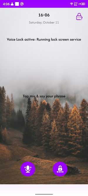 Vokey - Unlock Phone by Voice Screenshot 1
