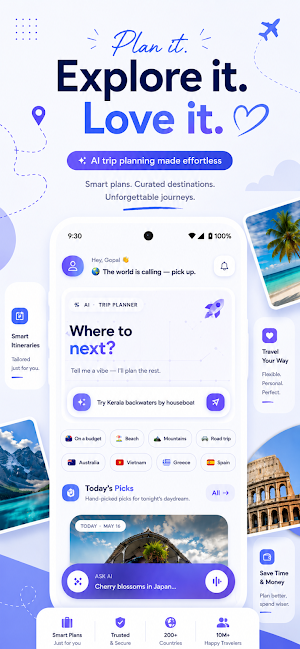 PlanMyTrip - AI Trip Planner Screenshot 0