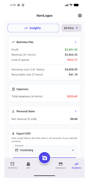 ItemLogue: Profit & Inventory Screenshot 2