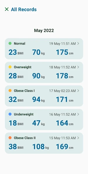 BMI Logger: Weight Tracker Screenshot 2