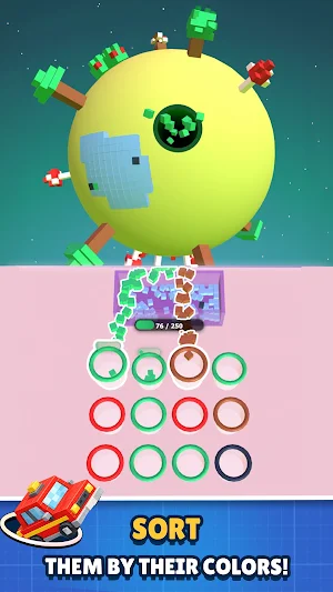 Voxel Galaxy: Color Hole Sort Screenshot 3