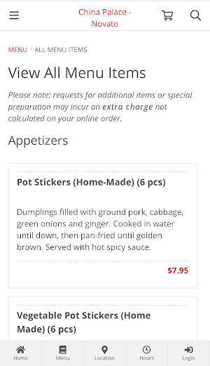 China Palace - Novato Ordering Screenshot 1