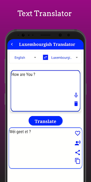Luxembourgish Translator Screenshot 2