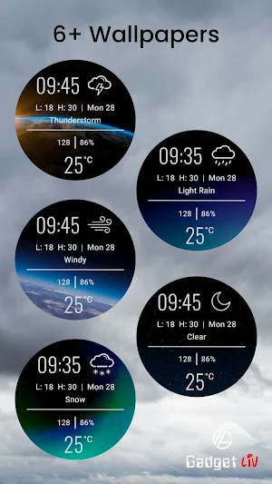 Minimal Weather Watch Face G04 Screenshot 1