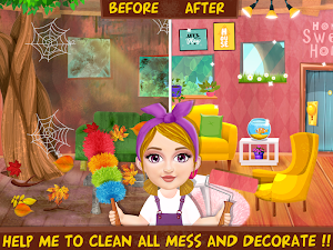 Messy House Cleanup Girls Home Cleaning Activities Screenshot 3