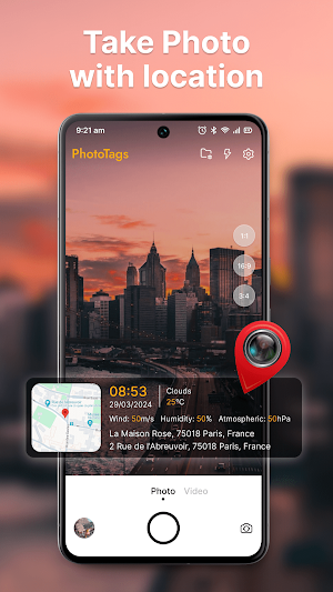 GPS Photo Stamp Camera Map Screenshot 1