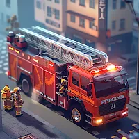 Fire Truck Vehicle Driving