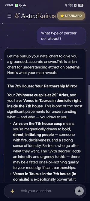 AstroKairos: Ask Your Chart Screenshot 0