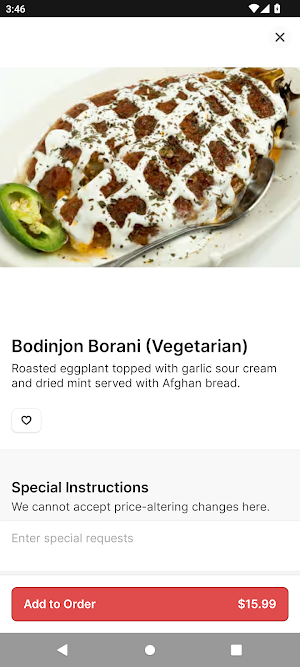 De Afghanan Cuisine Screenshot 2