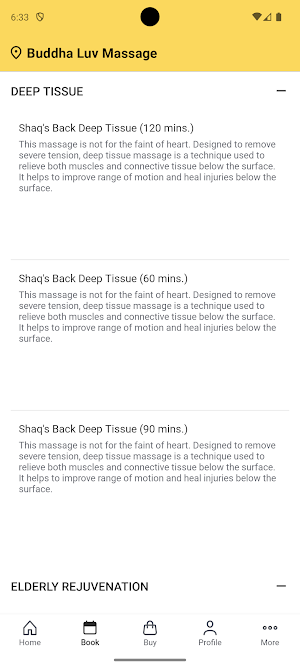 BuddhaLuv Traveling Massage Screenshot 1