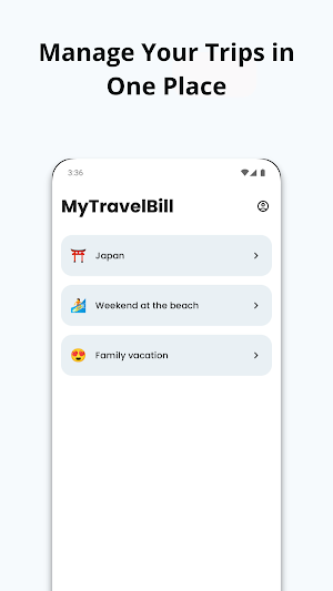 MyTravelBill-Travel Split Bill Screenshot 3