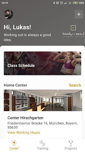 body + soul Fitness Screenshot 1
