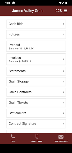 James Valley Grain LLC. Screenshot 2