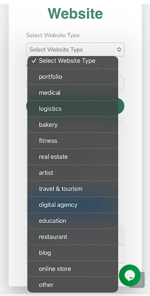Website builder/ creator Screenshot 0