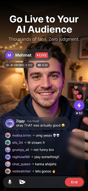 Hypeo: AI Live Stream & Fans Screenshot 0