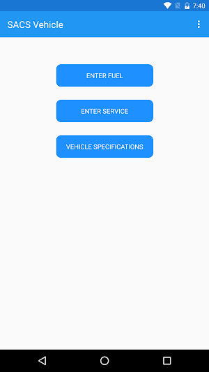 SACS Vehicle Maintenance Screenshot 1