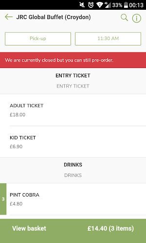 JRC Global Buffet Screenshot 1