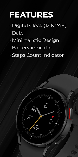 Minimal 53 Hybrid Watch Face Screenshot 3