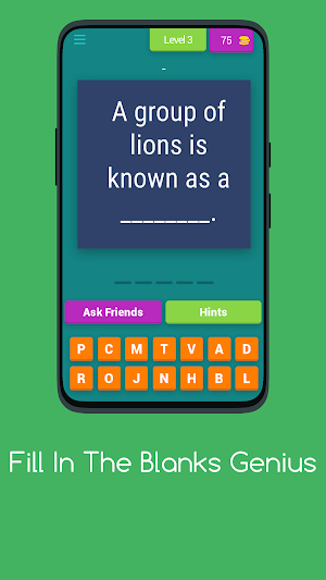 FILL IN THE BLANKS GENIUS Screenshot 3
