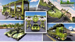 US Army Tank Robot Transform Cargo Plane Transport Screenshot 0
