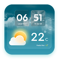Transparent clock and weather