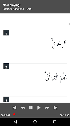 Surat Ar-Rahman MP3 Offline + Terjemah Screenshot 1