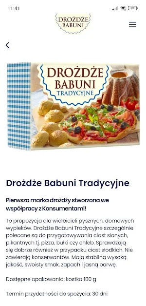Drożdże Babuni Screenshot 1