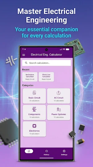 Electrical Eng. Calculator Screenshot 0