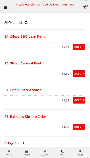 Mayflower Chinese Food Screenshot 1
