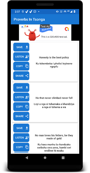 Proverbs In Tsonga Screenshot 2
