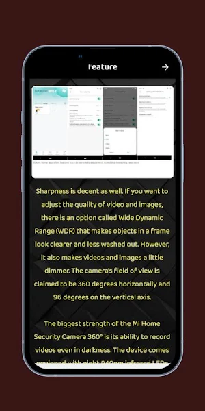 Xiaomi mi 360 camera app guide Screenshot 1