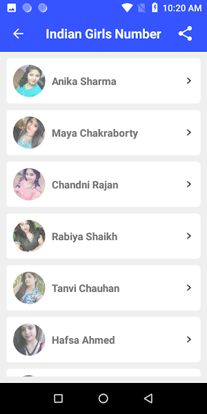 Indian Girls Mobile Number App Screenshot 2