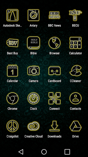 Glowist Yellowish - Icon Pack Screenshot 2