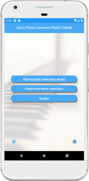 Joe's Piano Lessons Flashcards Screenshot 1