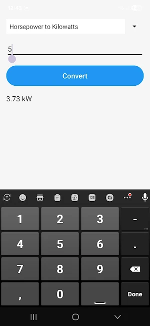 Kw To Hp Converter Screenshot 2