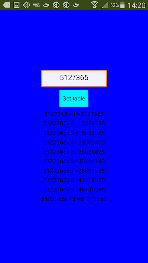 Multiplication Tables Screenshot 3